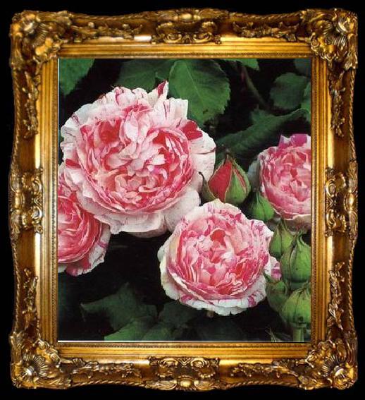 framed  unknow artist Still life floral, all kinds of reality flowers oil painting  338, ta009-2